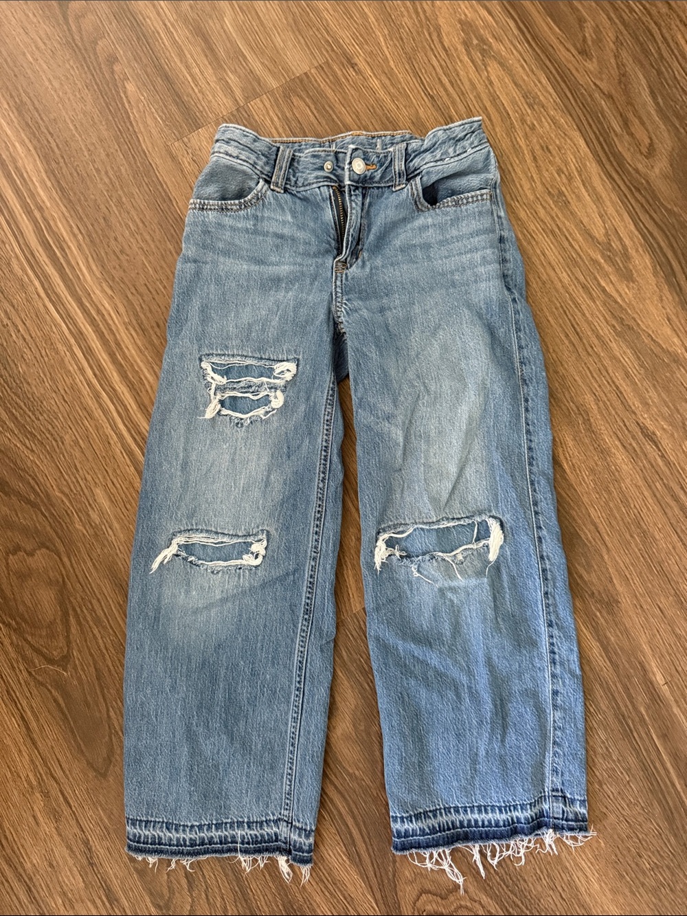 Girls Abercrombie Distressed Light Blue jeans